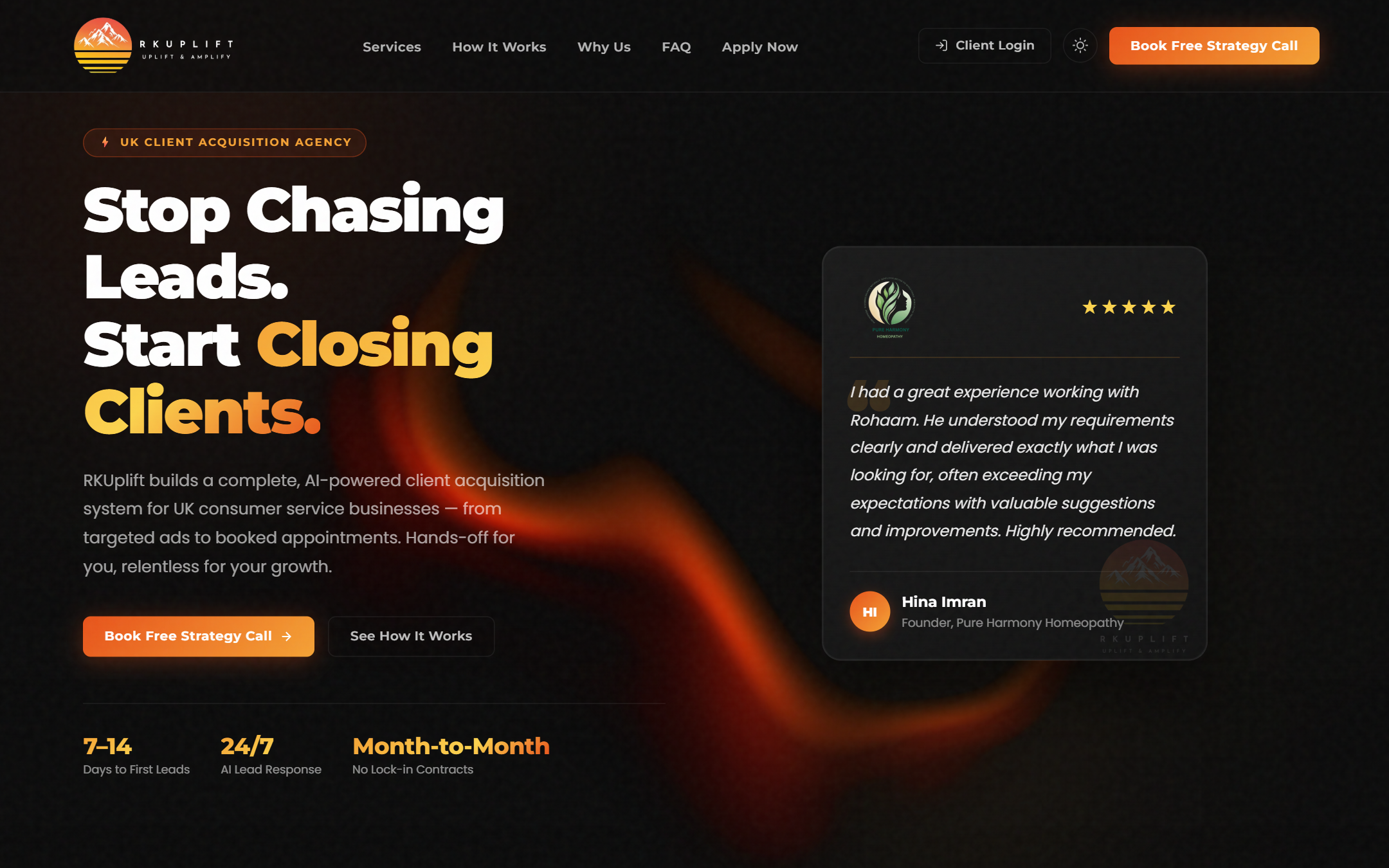 RKUplift website screenshot